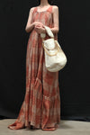 Mutedance 24 Spring/Summer Printed Long Skirt MD-MD24SS07-SAND PM135